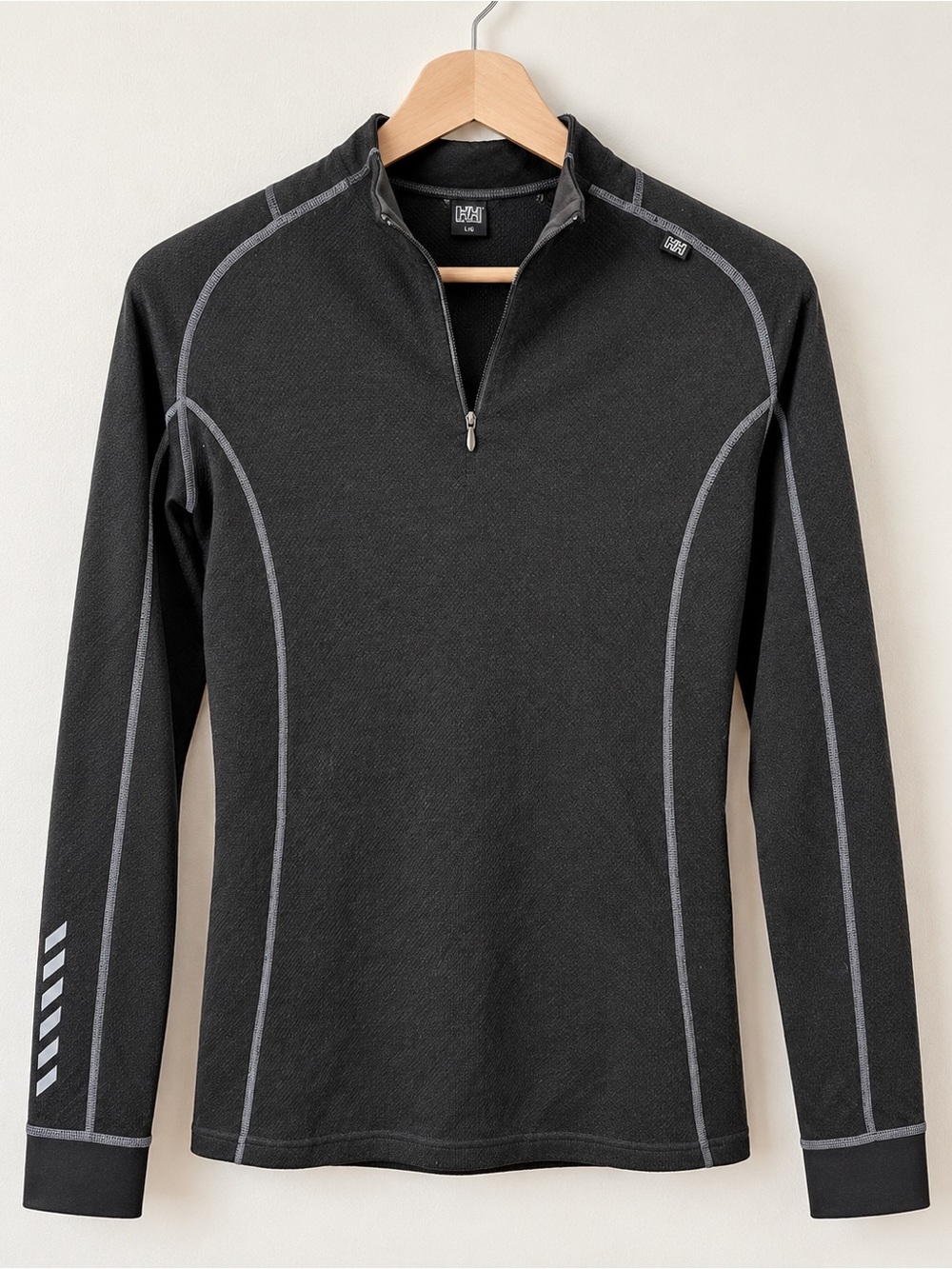Helly Hansen Merino Wool Half Zip Base Layer Black – Women’s Size L
